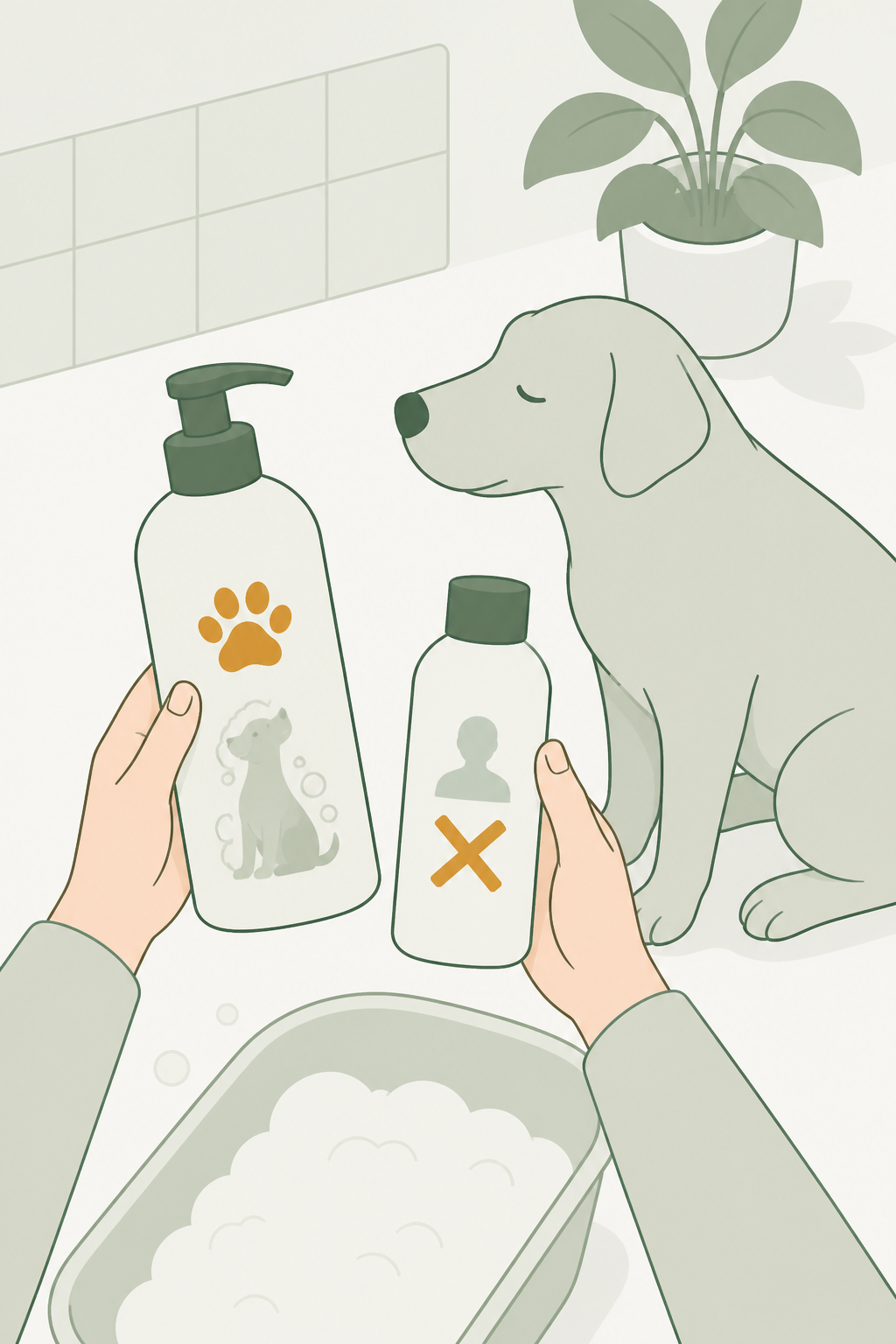 Shampoo pet ok; shampoo de gente com X.